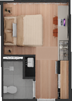 Planta — Studio para 3 hóspedes