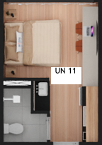 Planta — Studio para 3 hóspedes